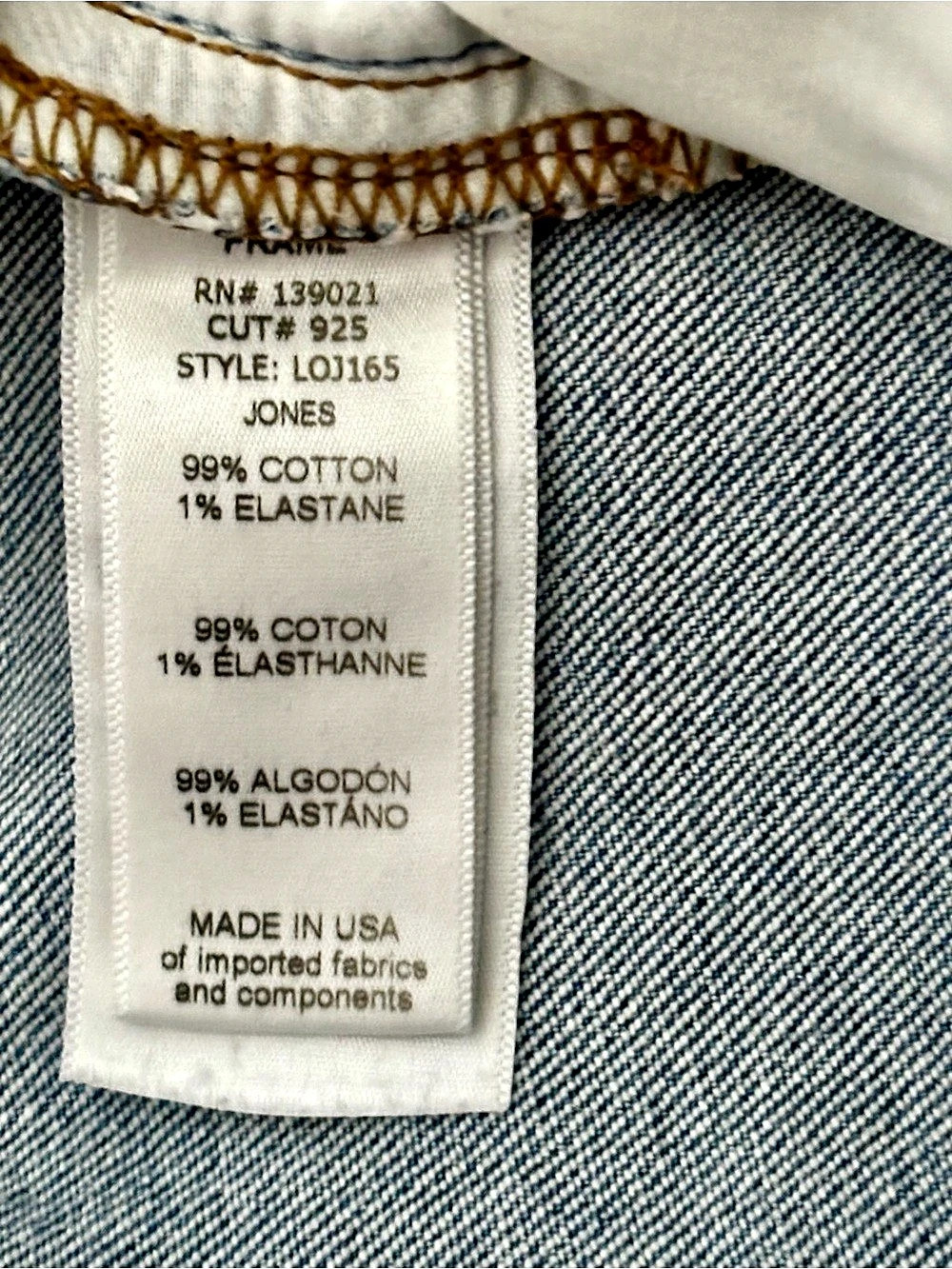 FRAME Le Original Straight-Leg Jeans Blue Waist 28 - Picture 4 of 4